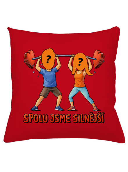 Spolu jsme silnější polštář Red