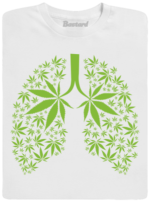 Ganja plíce pánské tričko White