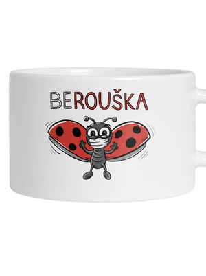 Berouška hrnek makronka White