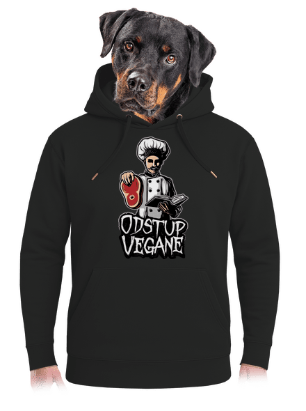 Odstup vegane unisex mikina premium Dark Black