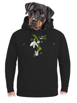 Sněženka a Tulipán unisex mikina premium Dark Black