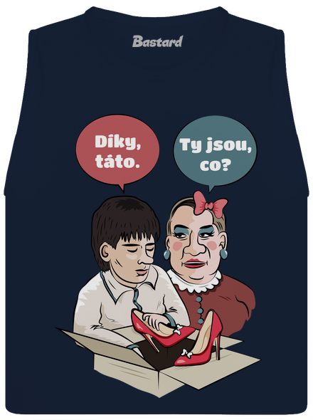 Díky, táto dámské tílko volné Navy