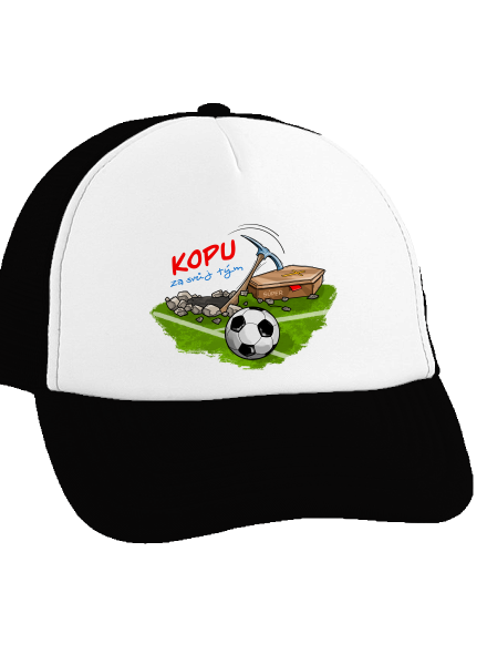Kopu za svůj tým kšiltovka truckerka Black cap