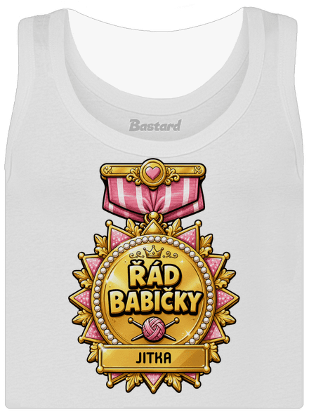 Řád babičky dámské tílko klasické White
