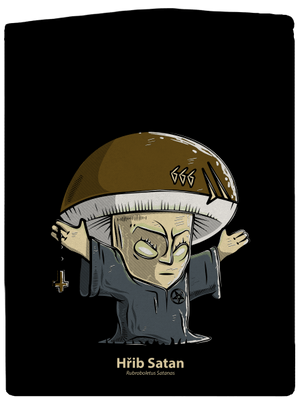 Hřib Satan pánská mikina na zip Black