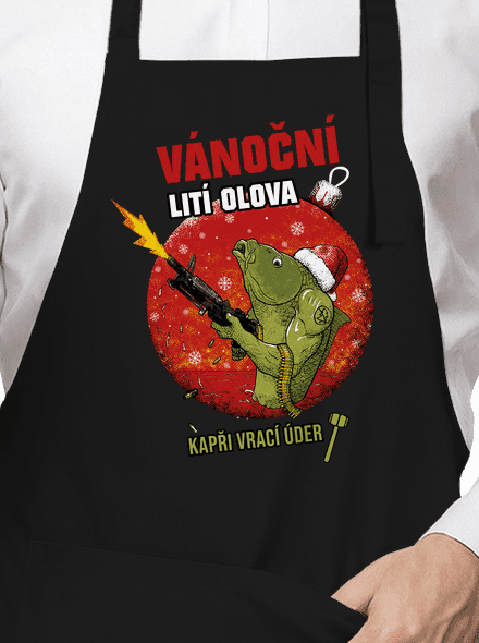 Vánoční lití olova zástěra Black