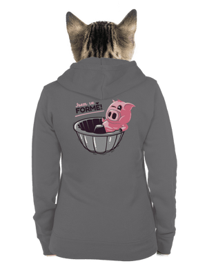 Ve formě dámská mikina na zip Steel Gray