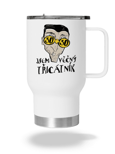 Věčný třicátník termohrnek White