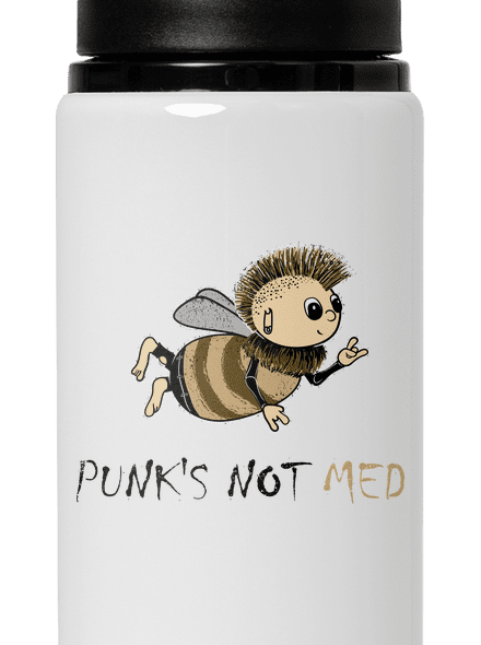 Punks Not Med lahev na vodu White