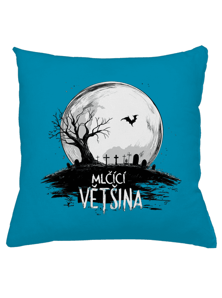 Mlčící většina polštář Blue Turquoise