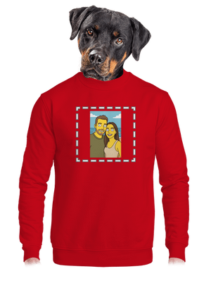 Simpsonovi z vlastní fotky unisex mikina bez kapuce Red