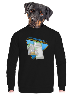 unisex mikina bez kapuce