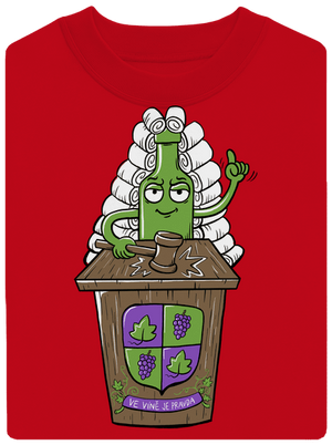 Ve víně je pravda unisex mikina bez kapuce Red