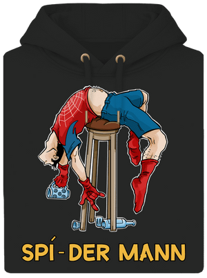 Spí-der Mann unisex mikina premium Dark Black