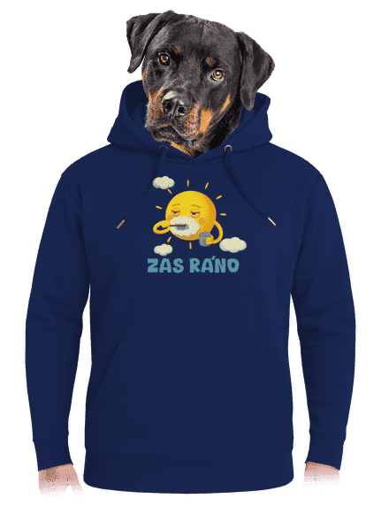 Zas ráno unisex mikina premium Navy