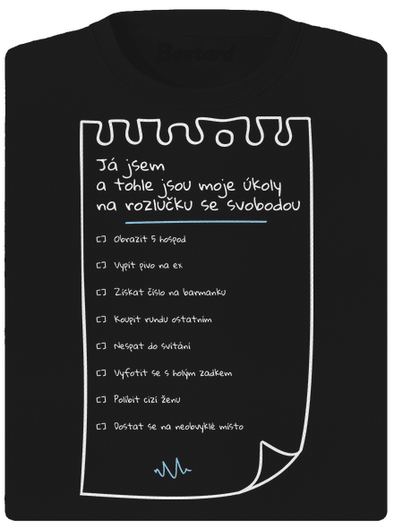 To do list na rozlučku se svobodou a fix dámské sportovní tričko Black