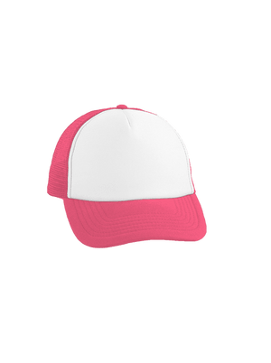 Bez potisku kšiltovka truckerka Fluorescent Pink cap