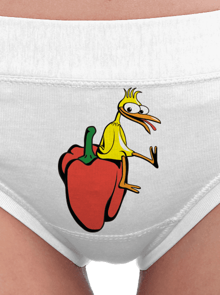 Kuře na paprice dámské kalhotky White