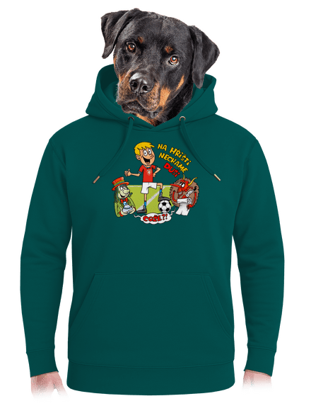 Na hřišti necháme duši unisex mikina premium Emerald Green