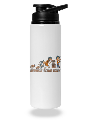 Evoluce ranní kávy lahev na vodu White