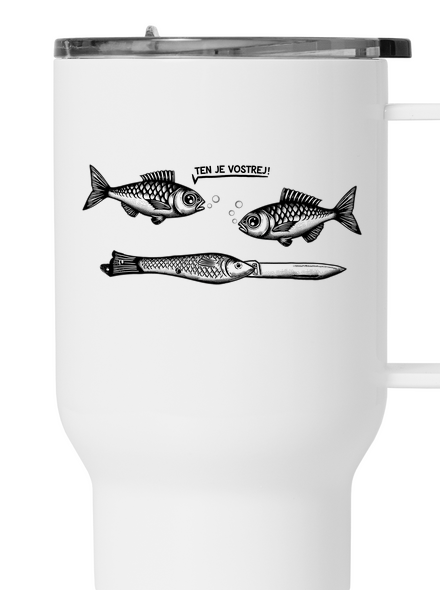 Vostrá rybička termohrnek White