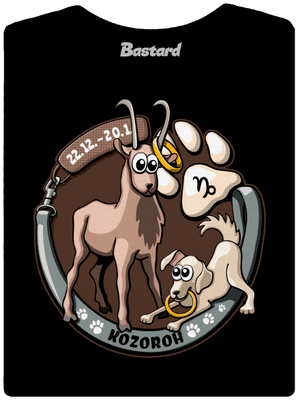 Psí horoskop: Kozoroh dámské tričko Black