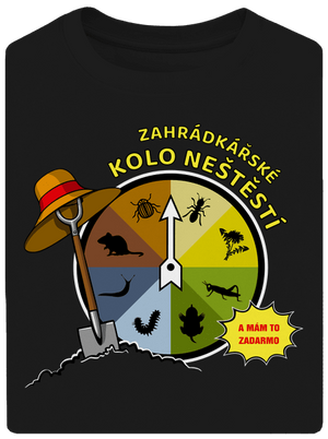 Kolo neštěstí unisex tričko oversized Black