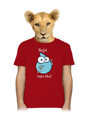 Nejsi kapku blbej dětské tričko Red