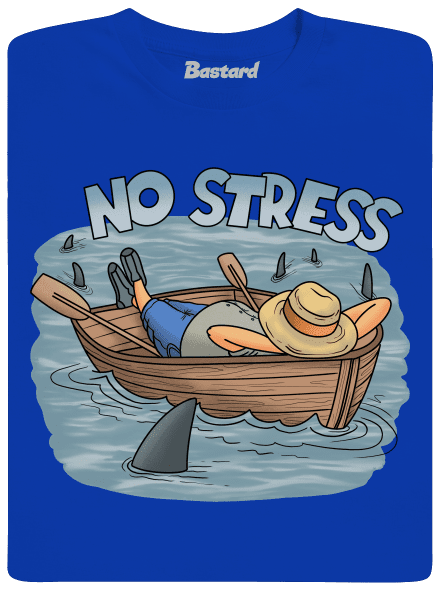 No stress pánské tričko Royal Blue