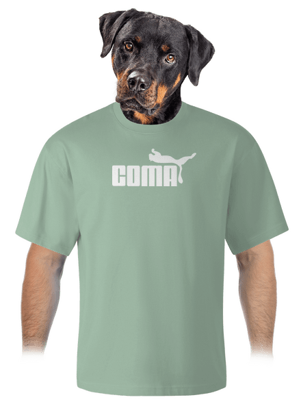Coma unisex tričko oversized Sage