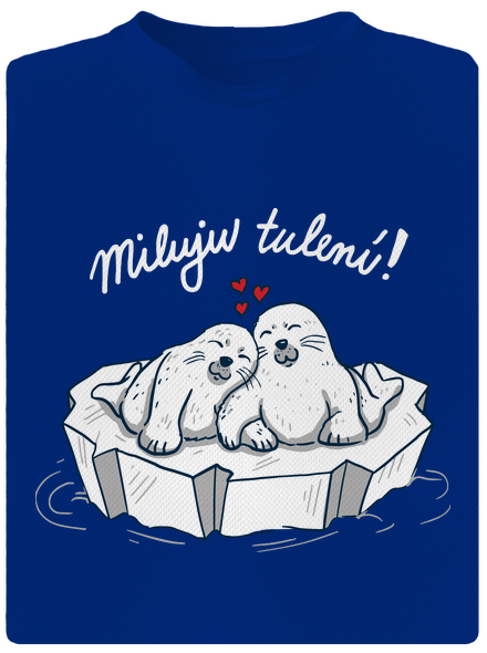 Miluju tulení pánské sportovní tričko Royal Blue Mal