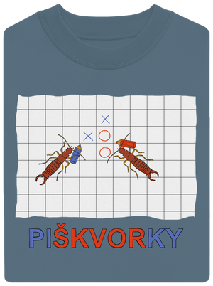 Škvoří piškvorky unisex mikina bez kapuce Nordic Blue
