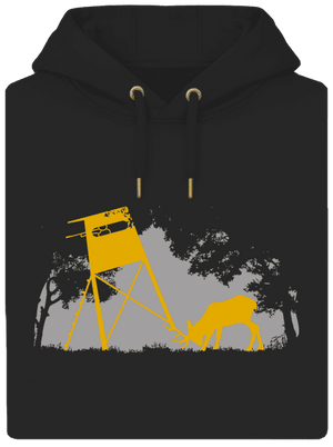 Lesní harmonie unisex mikina premium Dark Black