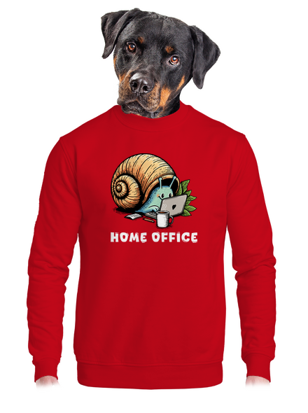 Šnekův home office unisex mikina bez kapuce Red