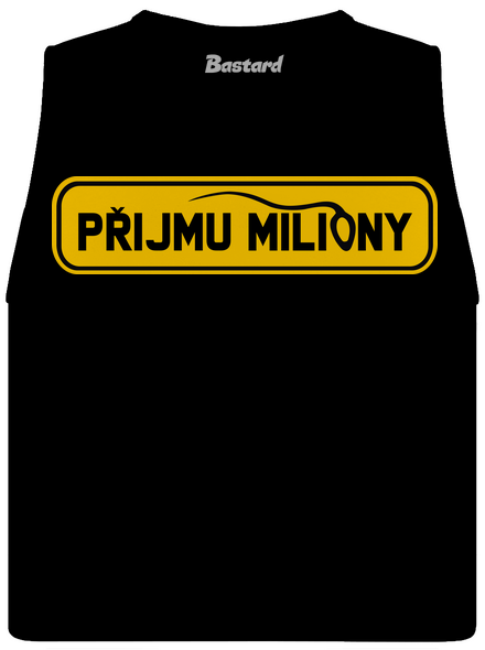 Miliony dámské tílko volné Black