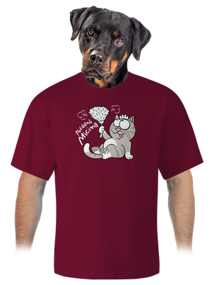 Macek a Micina unisex tričko oversized Garnet