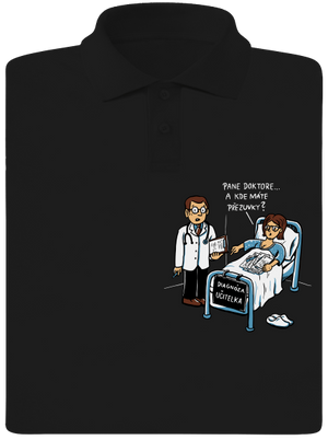 Diagnóza učitelka pánská polokošile Black