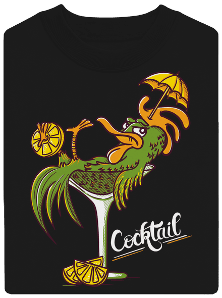 Cocktail unisex mikina bez kapuce Black