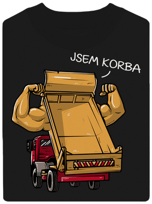 Korba unisex mikina bez kapuce Black