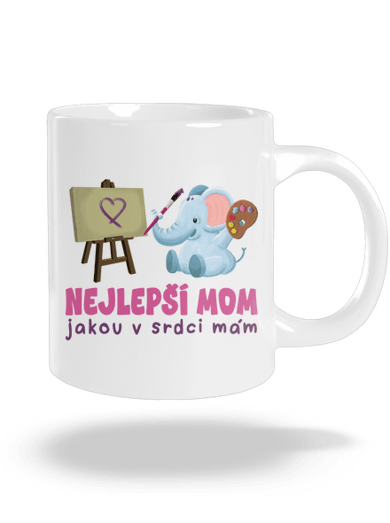 Nejlepší mom velký hrnek White