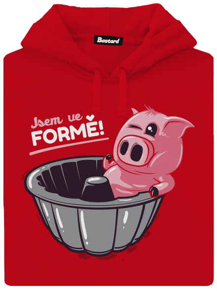 Ve formě pánská mikina klokanka Red