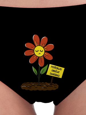 Obdělat zahrádku dámské kalhotky Black