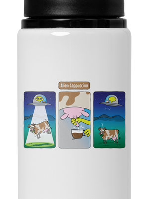 Alien Cappuccino lahev na vodu White