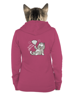 Macek a Micina dámská mikina na zip Magenta