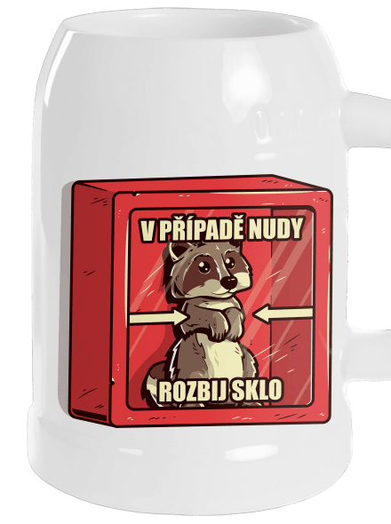 Medvídek mýval půllitr White