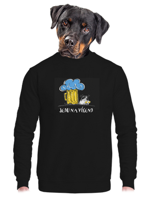 unisex mikina bez kapuce