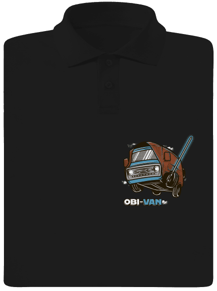 Obi-Van pánská polokošile Black