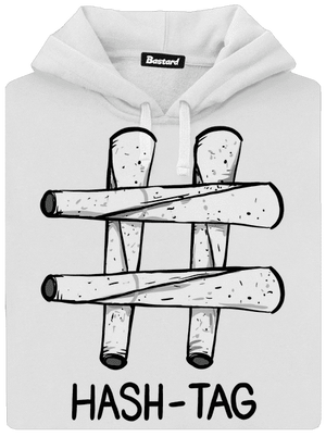 Hash tag dámská mikina klokanka White