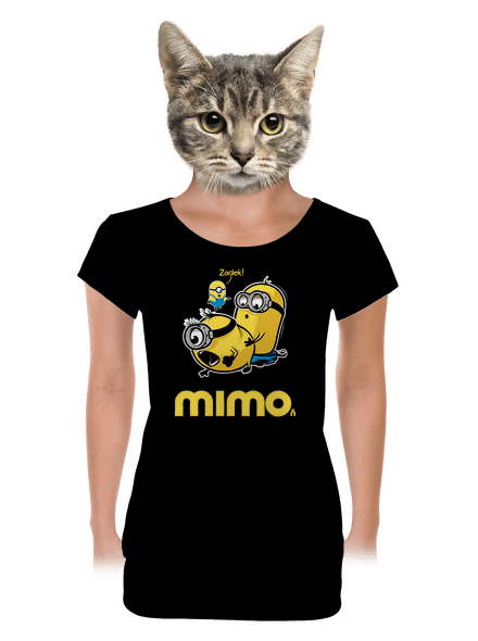 Mimo dámské tričko s lemem Black