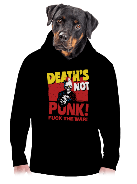 Death's not punk pánská mikina klokanka Black